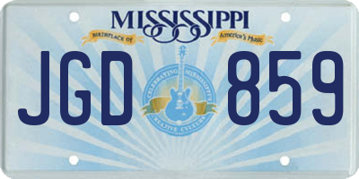 MS license plate JGD859
