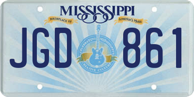 MS license plate JGD861