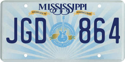 MS license plate JGD864