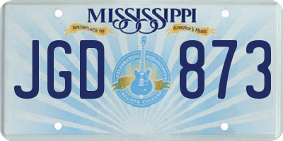 MS license plate JGD873