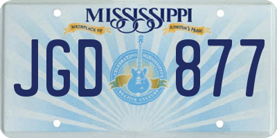 MS license plate JGD877