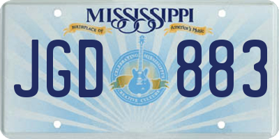 MS license plate JGD883