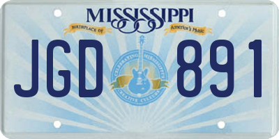 MS license plate JGD891
