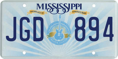 MS license plate JGD894