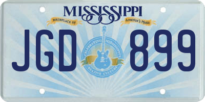 MS license plate JGD899