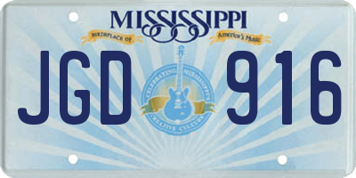 MS license plate JGD916
