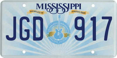 MS license plate JGD917
