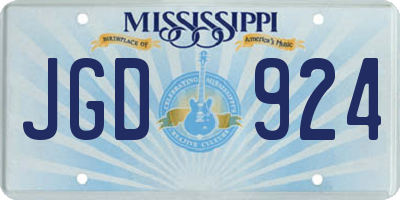 MS license plate JGD924