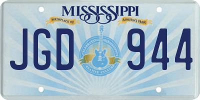 MS license plate JGD944