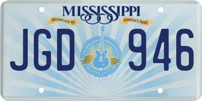 MS license plate JGD946