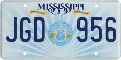 MS license plate JGD956