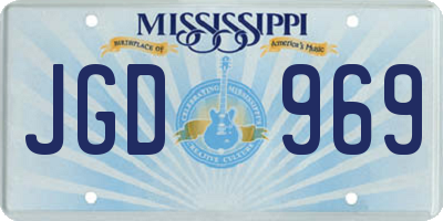 MS license plate JGD969