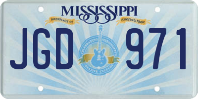 MS license plate JGD971