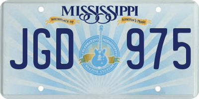 MS license plate JGD975