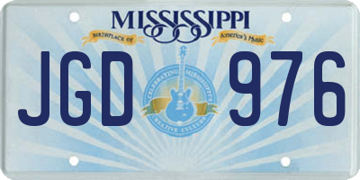 MS license plate JGD976