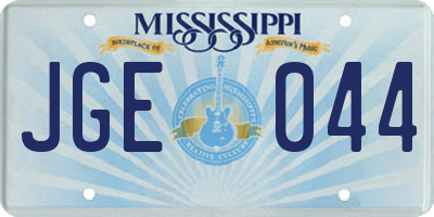 MS license plate JGE044