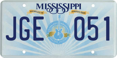 MS license plate JGE051