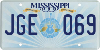 MS license plate JGE069