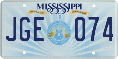 MS license plate JGE074