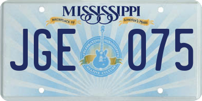 MS license plate JGE075