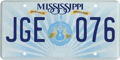 MS license plate JGE076
