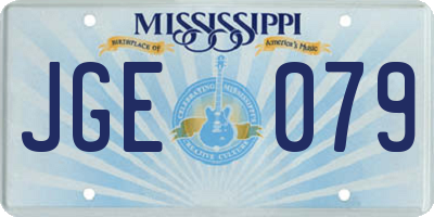 MS license plate JGE079
