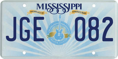 MS license plate JGE082