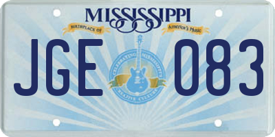 MS license plate JGE083