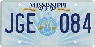 MS license plate JGE084