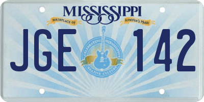 MS license plate JGE142