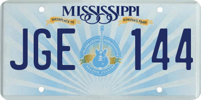 MS license plate JGE144