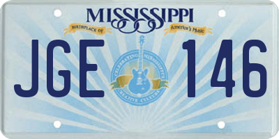 MS license plate JGE146