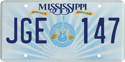 MS license plate JGE147