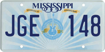 MS license plate JGE148