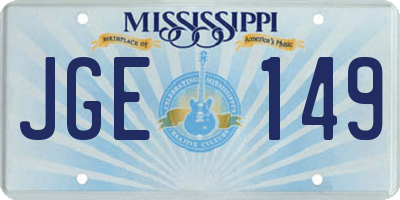 MS license plate JGE149
