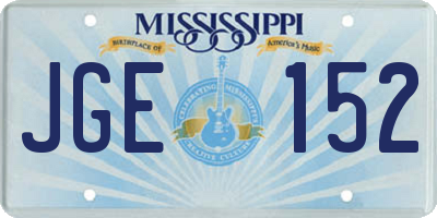 MS license plate JGE152