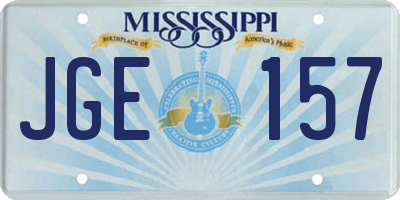 MS license plate JGE157