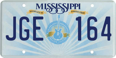 MS license plate JGE164