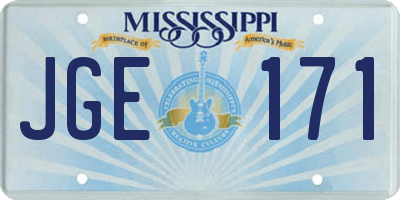 MS license plate JGE171