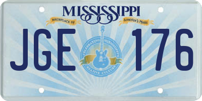 MS license plate JGE176