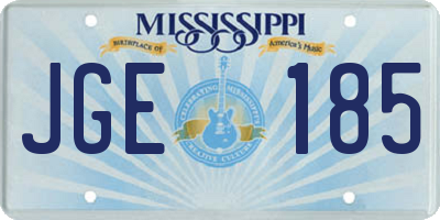 MS license plate JGE185