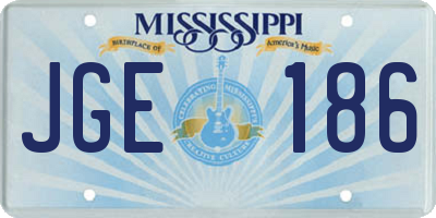 MS license plate JGE186
