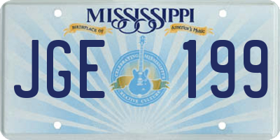 MS license plate JGE199