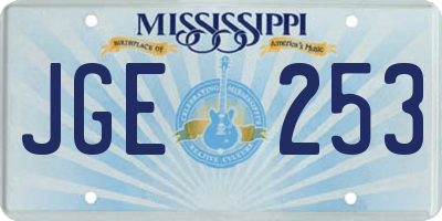 MS license plate JGE253