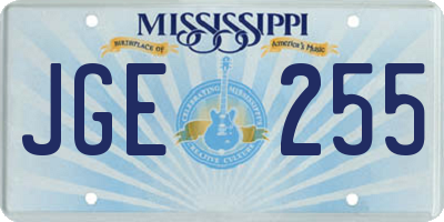 MS license plate JGE255
