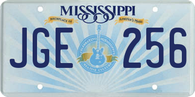 MS license plate JGE256