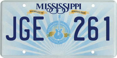 MS license plate JGE261
