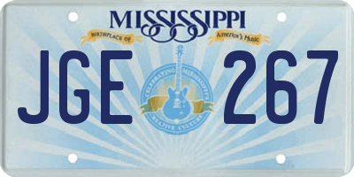 MS license plate JGE267