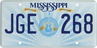 MS license plate JGE268