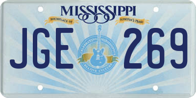 MS license plate JGE269